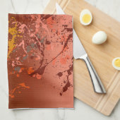 Peach Flurry Theedoek (Quarter Fold)