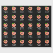 Peach for the Stars Funny Fruit pun Dark BG Cadeaupapier (Vlak)