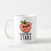 Peach for the Stars Funny Fruit pun Koffiemok (Links)