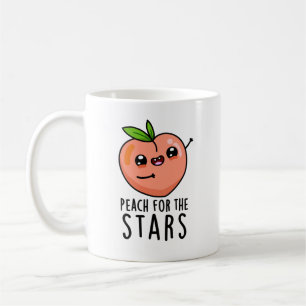 Peach for the Stars Funny Fruit pun Koffiemok