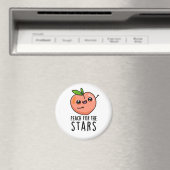 Peach for the Stars Funny Fruit pun Magneet (Insitu (Vaatwasser))