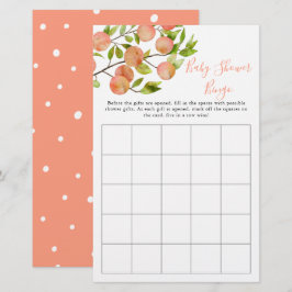 Peach Fruit Baby shower Bingo Game