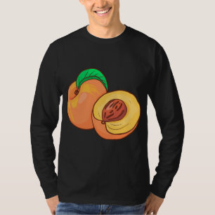 Peach Fruit Food Vegan Vegetarian T-shirt