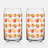 Peach Fruit Patroon Blikvorm Glas (Achterkant)