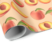 Peach Fruit Patroon Cadeaupapier (Rol Hoek)