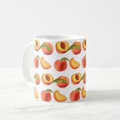 Peach Fruit Patroon Koffiemok (Voorkant links)