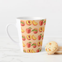 Peach Fruit Patroon Latte Mok