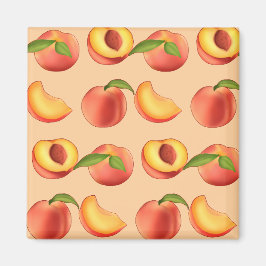 Peach Fruit Patroon Magneet