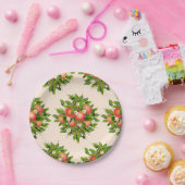 Peach Fruit Patroon Papieren Bordje (Feest)