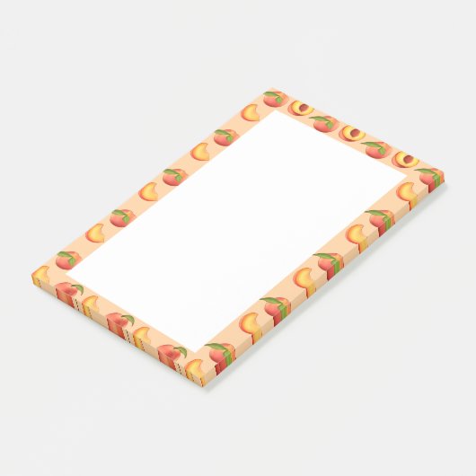 Peach Fruit Patroon Post-it® Notes (Schuin)
