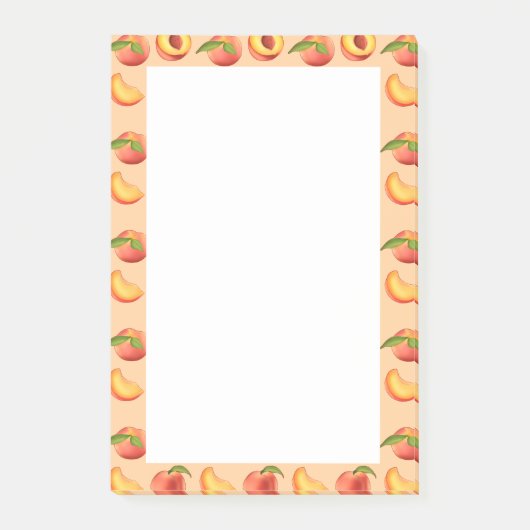 Peach Fruit Patroon Post-it® Notes (Voorkant)