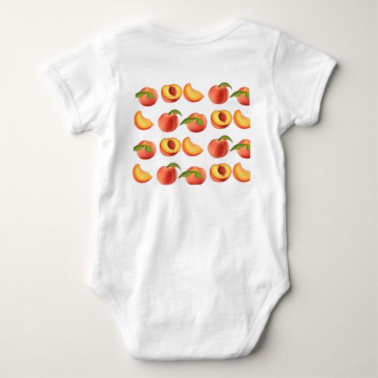 Peach Fruit Patroon Romper (Achterkant)