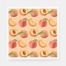 Peach Fruit Patroon Servet