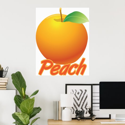 Peach Fruit Poster (Thuiskantoor)
