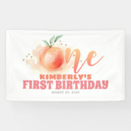 Peach Fruit Sweet 1st Birthday Party Spandoek