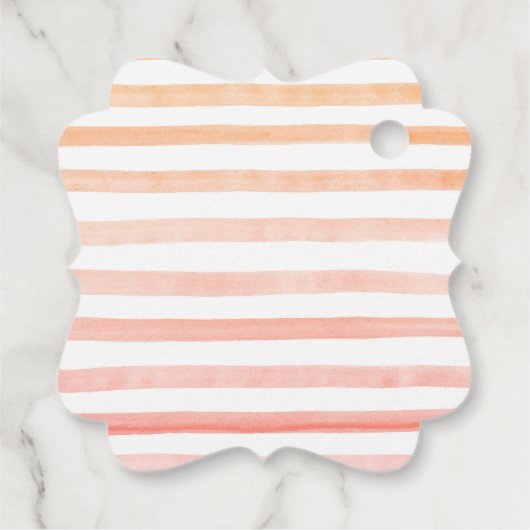 Peach Fruit Verjaardagsfeestje Dank u Bedankjes Labels (Achterkant)