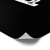 Peach Funny Peace Fruit Pun Dark BG Poster (Hoek)