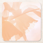 Peach Fuzz Abstract Bloempapier Onderzetter (Voorkant)