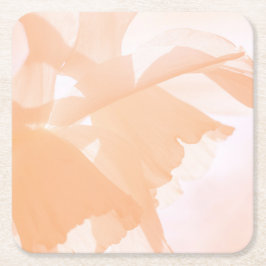 Peach Fuzz Abstract Bloempapier Onderzetter