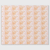 Peach Fuzz Abstracte Bloemen Cadeaupapier (Vlak)