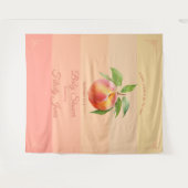Peach Fuzz Baby shower Achtergrond Wandkleed (Voorkant (horizontaal))