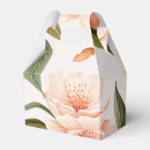 Peach Fuzz Baby shower Bedankdoosjes (Voorkant Zijde)