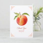 Peach Fuzz Baby Shower Bedankkaart (Staand voorkant)