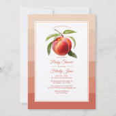 Peach Fuzz Baby shower Kaart (Voorkant)