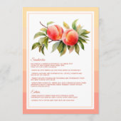 Peach Fuzz Baby shower Menu (Achterkant)