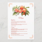 Peach Fuzz Baby shower Menu (Voorkant)