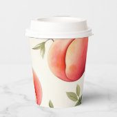 Peach Fuzz Baby shower Papieren Bekers (Achterkant)