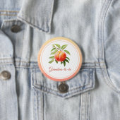 Peach Fuzz Baby Shower Ronde Button 7,6 Cm (In situ)