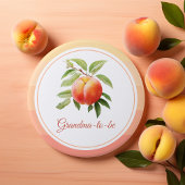 Peach Fuzz Baby shower Ronde Button 7,6 Cm