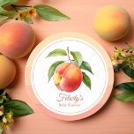 Peach Fuzz Baby shower Ronde Kartonnen Onderzetter<br><div class="desc">Kleur van het jaar 2024 perzik fuzz baby shower onderzetters.</div>