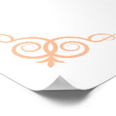 Peach Fuzz Baby shower Welkom Poster (Hoek)