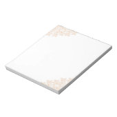 Peach Fuzz Bloemenrand & Elegant Notitieblok (Linkerzijde)