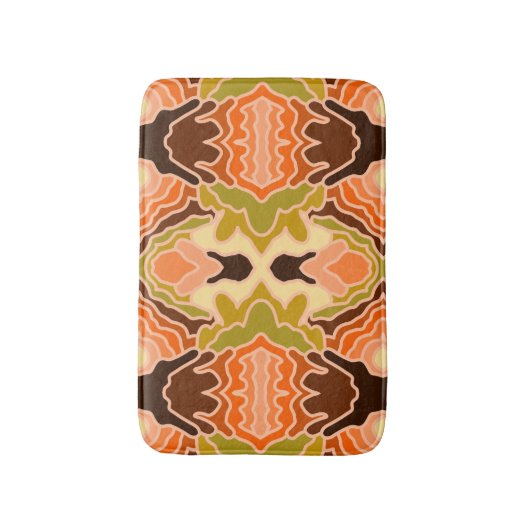 Peach Fuzz Boho Shabby Chique Geometrische Abstrac Badmat (Voorkant Verticaal)