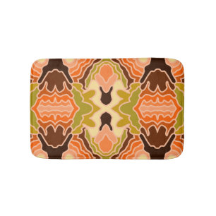 Peach Fuzz Boho Shabby Chique Geometrische Abstrac Badmat