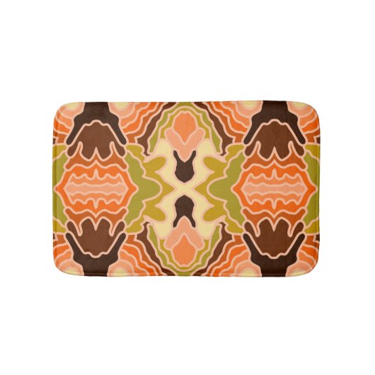 Peach Fuzz Boho Shabby Chique Geometrische Abstrac Badmat (Voorkant)