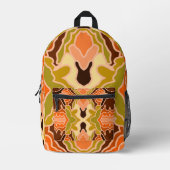 Peach Fuzz Boho Shabby Chique Geometrische Abstrac Bedrukte Rugzak (Voorkant)