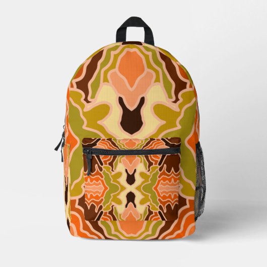 Peach Fuzz Boho Shabby Chique Geometrische Abstrac Bedrukte Rugzak (Voorkant)