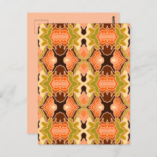 Peach Fuzz Boho Shabby Chique Geometrische Abstrac Briefkaart