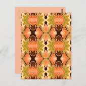 Peach Fuzz Boho Shabby Chique Geometrische Abstrac Briefkaart (Voorkant / Achterkant)