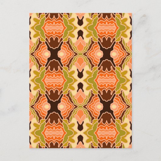 Peach Fuzz Boho Shabby Chique Geometrische Abstrac Briefkaart (Voorkant)