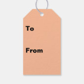 Peach Fuzz Boho Shabby Chique Geometrische Abstrac Cadeaulabel (Achterkant)