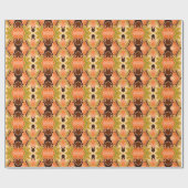 Peach Fuzz Boho Shabby Chique Geometrische Abstrac Cadeaupapier (Vlak)