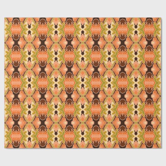Peach Fuzz Boho Shabby Chique Geometrische Abstrac Cadeaupapier (Vlak)