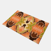 Peach Fuzz Boho Shabby Chique Geometrische Abstrac Deurmat (Schuin)