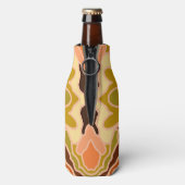 Peach Fuzz Boho Shabby Chique Geometrische Abstrac Flesjeskoeler (Fles Achterkant)