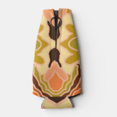 Peach Fuzz Boho Shabby Chique Geometrische Abstrac Flesjeskoeler (Achterkant)